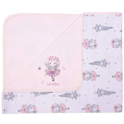 Manta de Algodón Mantita Rosa Bambino1