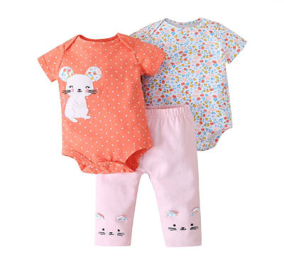 Conjunto 2 Bodys y Pantalón Rosa Ratoncita4