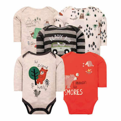 Set de 5 bodys manga larga Rojo Osito