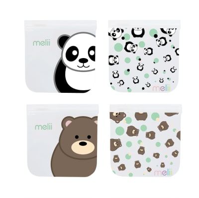 Pack 4 Bolsas Utilizables Panda Snacks Melii