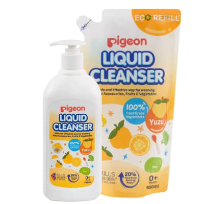 Pack de Liquido limpiador de mamaderas Limón 700 ml y recarga de 650 ml1