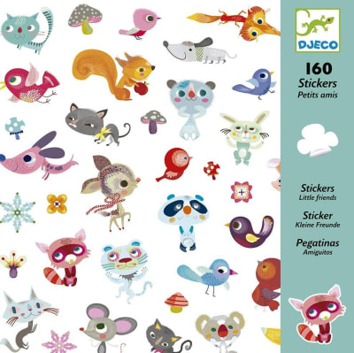 Stickers Animalitos del bosque 160 Unidades Djeco1