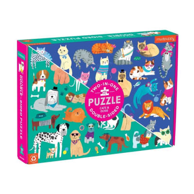 Puzzle Perro Y Gatos Doble 100 Piezas