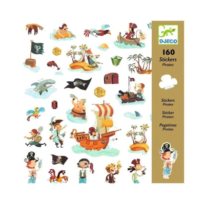 Stickers Piratas 160 Unidades Djeco