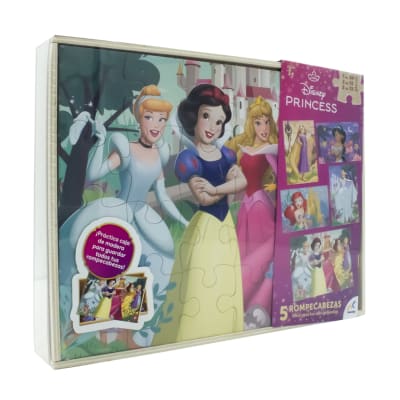 Puzzle Princesas 5 en 1 Madera