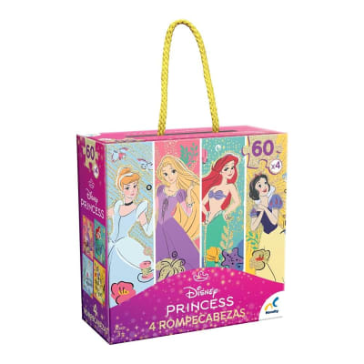 Puzzle Princesas Disney 4 en 1 – 60 Piezas c/u