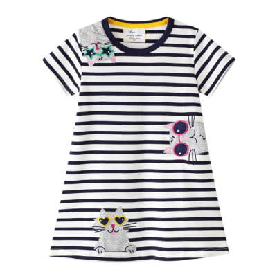 Vestido Manga Corta Gaticos1