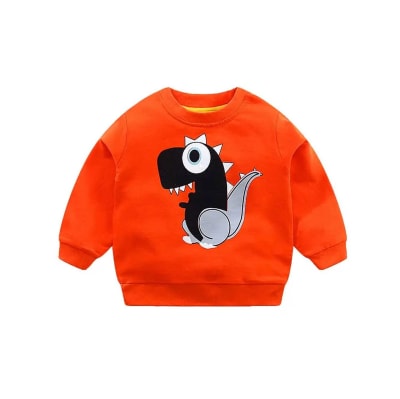 Polerón de Algodón Rojo Dinosaurio1