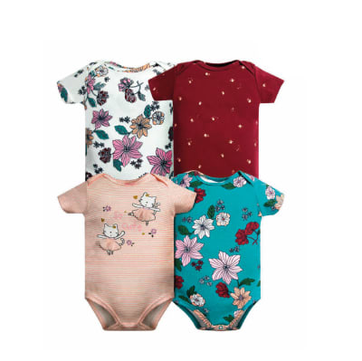 Set 4 bodys manga corta gaticas bailarinas