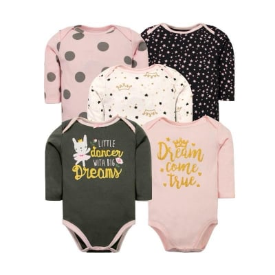 Set de 5 Bodys Manga Larga Conejita Bailarina