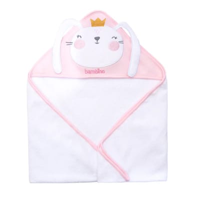 Toalla De Bebe Con Capucha Rosa Conejita