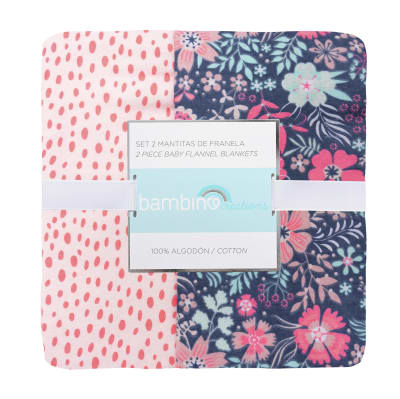 Set 2 Mantas Flores Bambino1