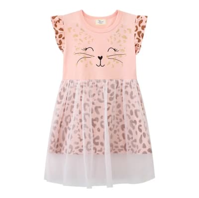 Vestido Manga Corta Gatita Tul