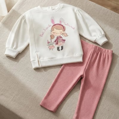 Conjunto Algodón 2 Piezas Rosa Conejita