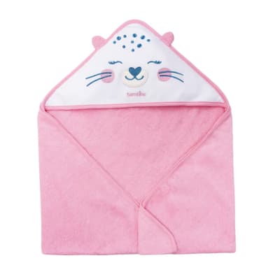 Toalla De Bebe Con Capucha Rosa Osita
