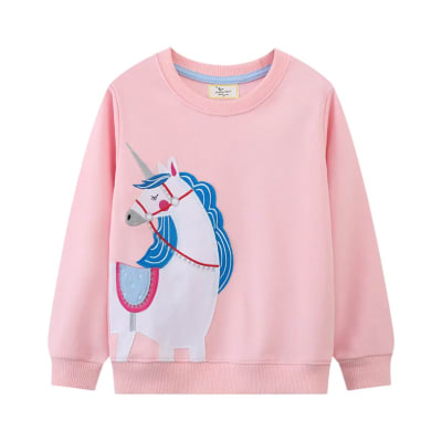 Polerón de Algodón Rosa Unicornio