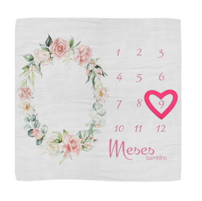 Manta Meses Fotografía Rosa Bambino1