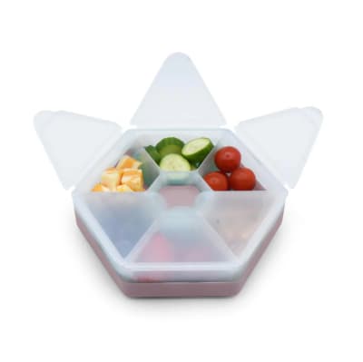 Caja Contenedora de Snacks Hexagonal Melii - Rosa