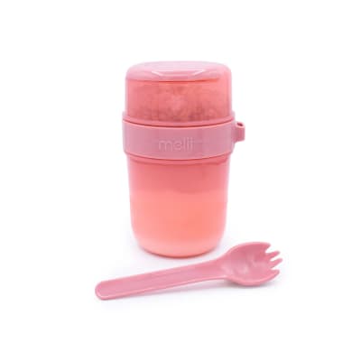 Contenedor para yoghurt y ensalada Rosa1