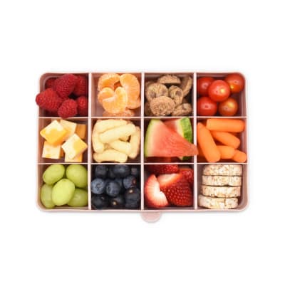 Caja Contenedora mediana Rosa Para Snacks Melii