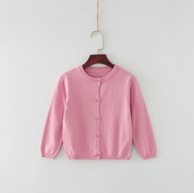 Sweater Cárdigan Rosado Niñas