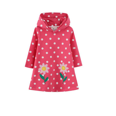 Vestido Con Capucha Lunares Flores