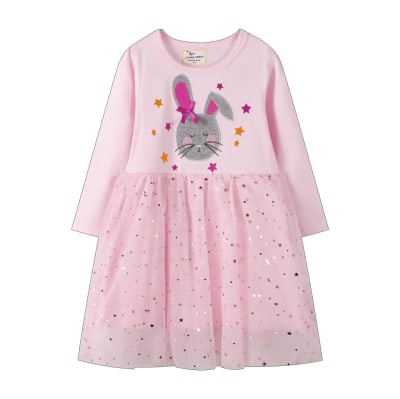 Vestido Manga Larga Conejito Tul1