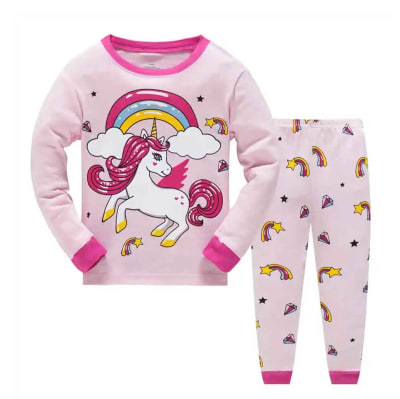 Pijama 2 Piezas Niña Arcoíris Unicornio