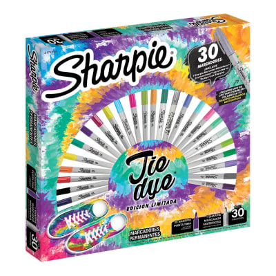 Ruleta Sharpie 30 Colores Punta Fina Tie Dye1