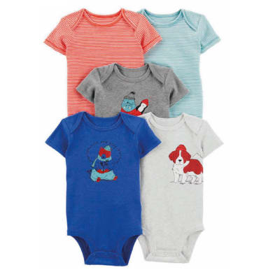 Set 5 Bodys Manga Corta Lobo Marino