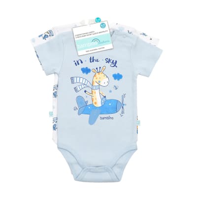 Set 2 Bodys Manga Corta Aviones Bambino