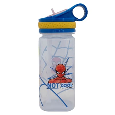 Botella Spiderman Con Sorbete 500 ml Cuadrada1
