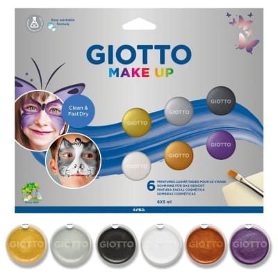 Colores Pinta Carita 6 Colores metalizados Giotto1