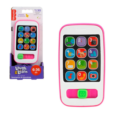 Teléfono Celular Musical Rosa Fisher Price1