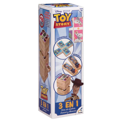 Torre de Equilibrio Toy Story 3 en 1 con Dominó y Memoria
