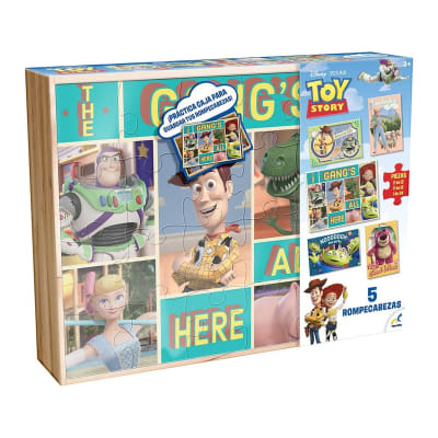 Rompecabezas Toy Story Caja De Madera 80 Piezas 5 En 1