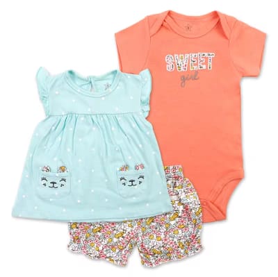Conjunto 3 Piezas Verano Turquesa Conejito1