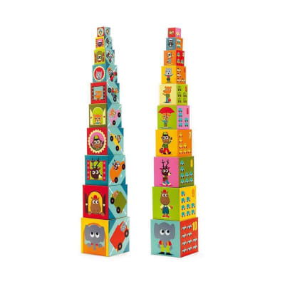 Juguete Cubos Apilables Vehiculos Djeco1