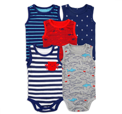 Set 5 Bodys Sin Manga Gris Tiburones1