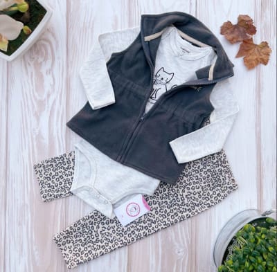 Conjunto 3 Piezas Chaleco Animal Print1