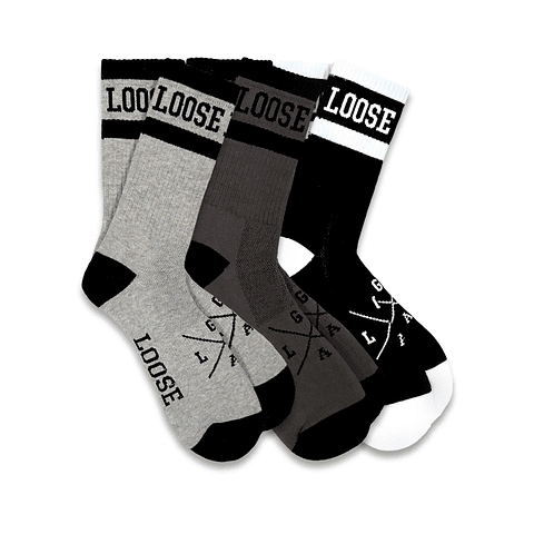 CALCETIN LOOSE RIDERS 3 PACK CLASSIC1