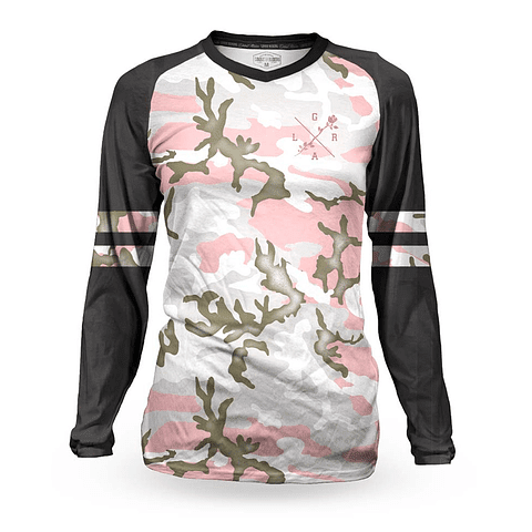 JERSEY MUJER LOOSE RIDERS Varsity Camo Pink2