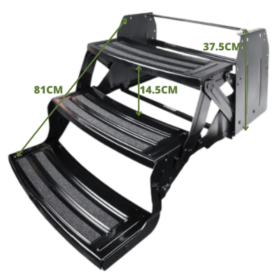 PISADERA 3 PELDAÑOS, NEGRA, LIPPERT