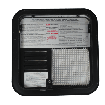 TAPA WATER HEATER SUBURBAN NEGRA