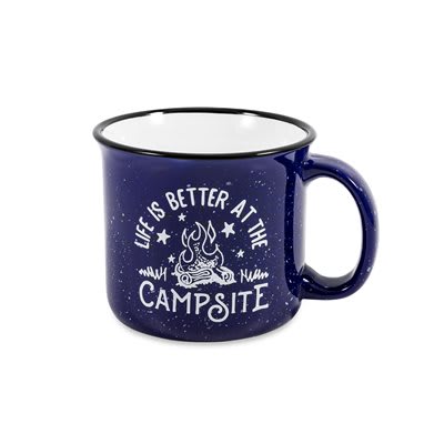 Tazón de cerámica Life is better Azul