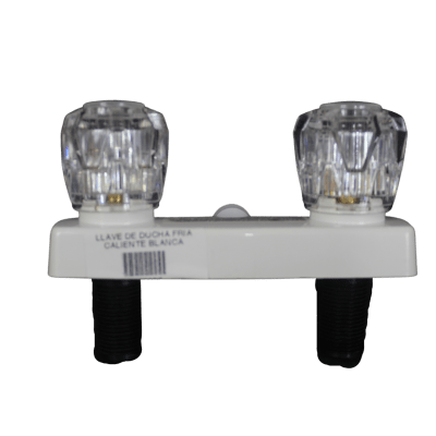 LLAVE DE DUCHA FRÍA CALIENTE BLANCA