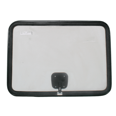 PUERTA DE BODEGA, 32X23 PULGADAS, BLANCA, BORDE NEGRO, CHAPA NEGRA