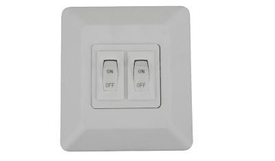 Interruptor Doble Blanco ON/OFF