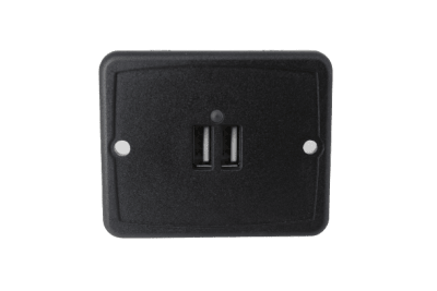 PUERTO USB DUAL, WOLF PUP, NEGRO