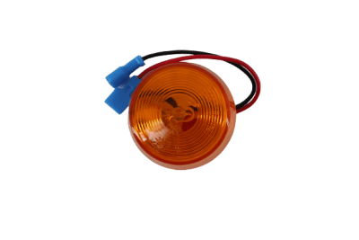 LUZ DE TROCHA REDONDA PEQUEÑA, AMBAR, BASE BLANCA, AMPOLLETA